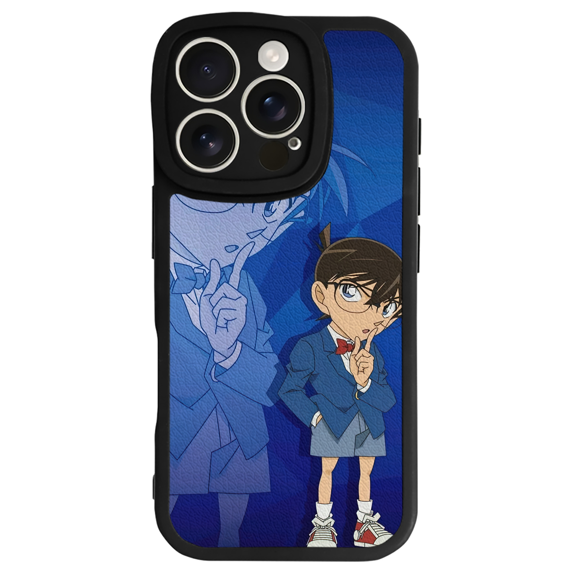 （画像用） 名探偵コナン Detective Conan 【iPhone 16シリーズ対応】シリコンスマホケース（レザー調） 材質：シリコン
